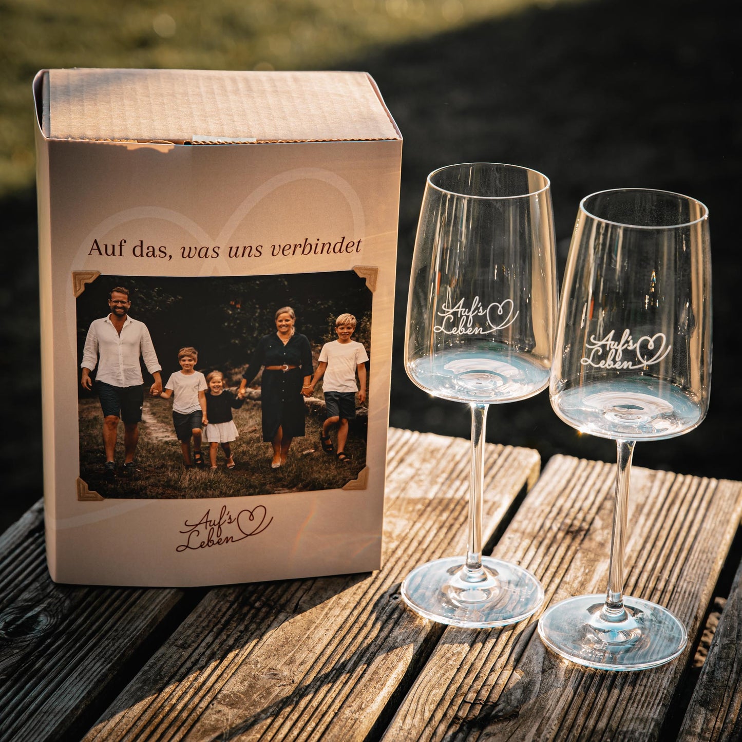 Zwei Gläser von Herzen