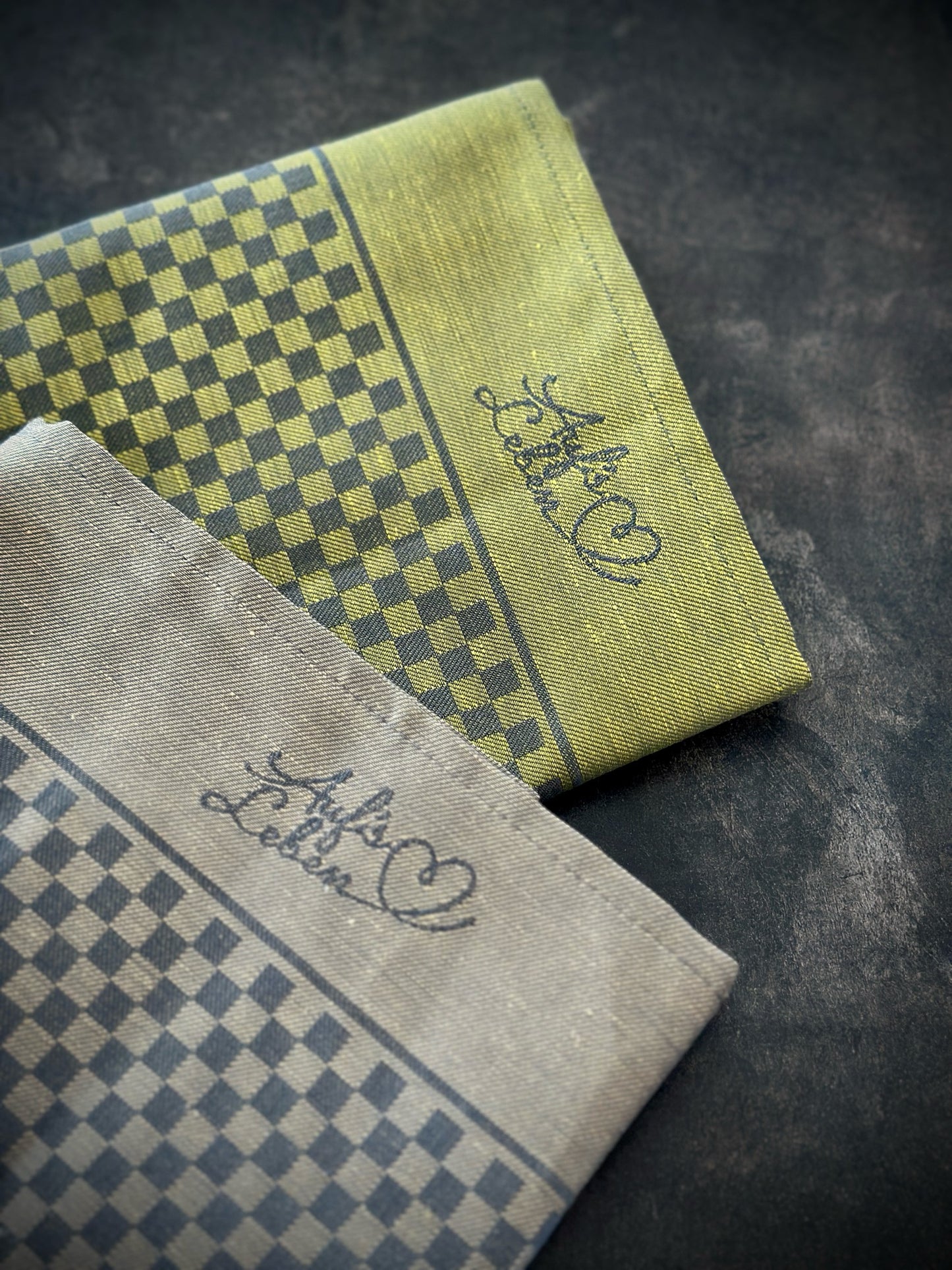 Geschirr- und Dekotuch "Auf's Leben" ¦ 2 Stück