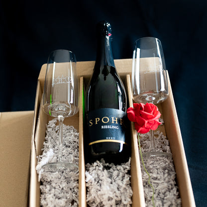 "Auf’s Leben" Geschenkverpackung und eine persönliche Grußkarte